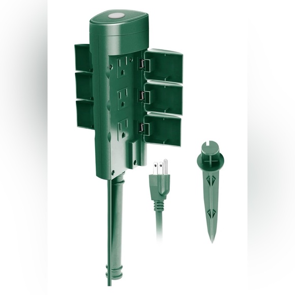 NIB Feit Electric Smart Wi-Fi Outdoor 6 Outlet Yard Stake Green - Picture 4 of 9